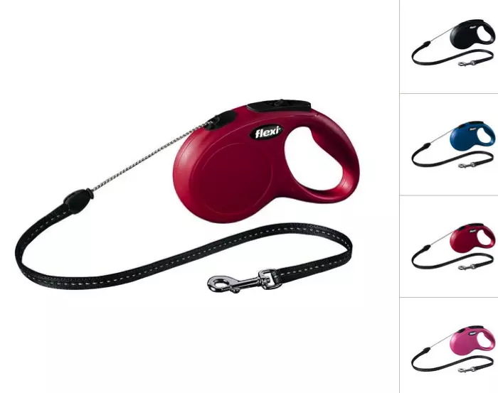 flexi New CLASSIC, Seilleine 5 Meter rot