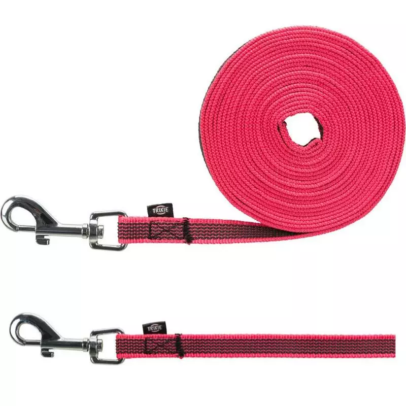 Trixie Schleppleine gummiert pink