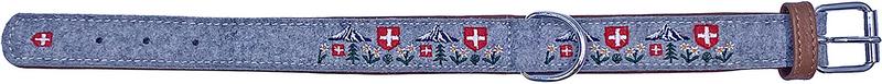 Lederhalsband "Swiss Alps"