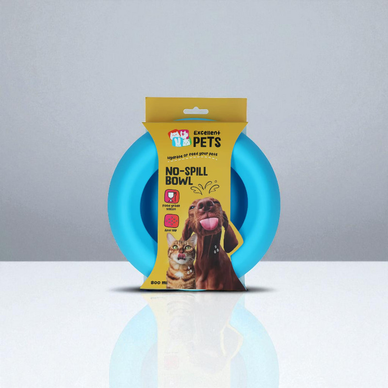 Excellent Pets No-Spill-Bowl Blau 