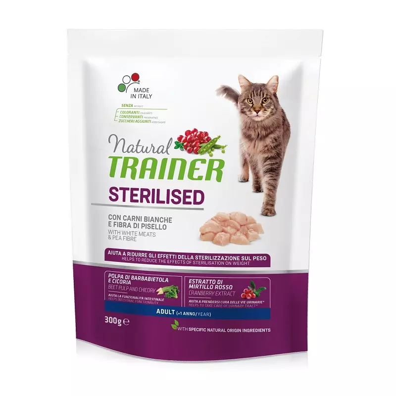 Trainer Katzenfutter Natura Sterilised mit Huhn und Truthahn