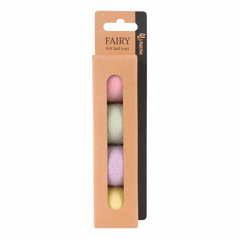 Balles en feutre colorées fairy
