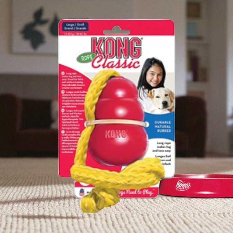 Kong Hunde-Spielzeug Classic mit Seil L
