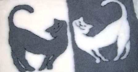 Drybed Couverture pour chat gris blanc avec sujet, 75x50cm