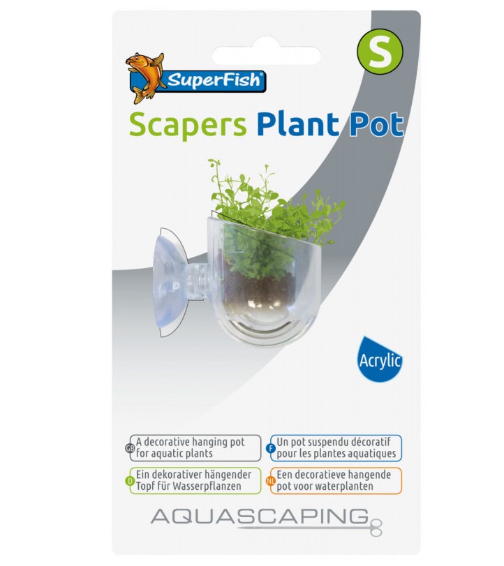 SuperFish plant pot with suction cup