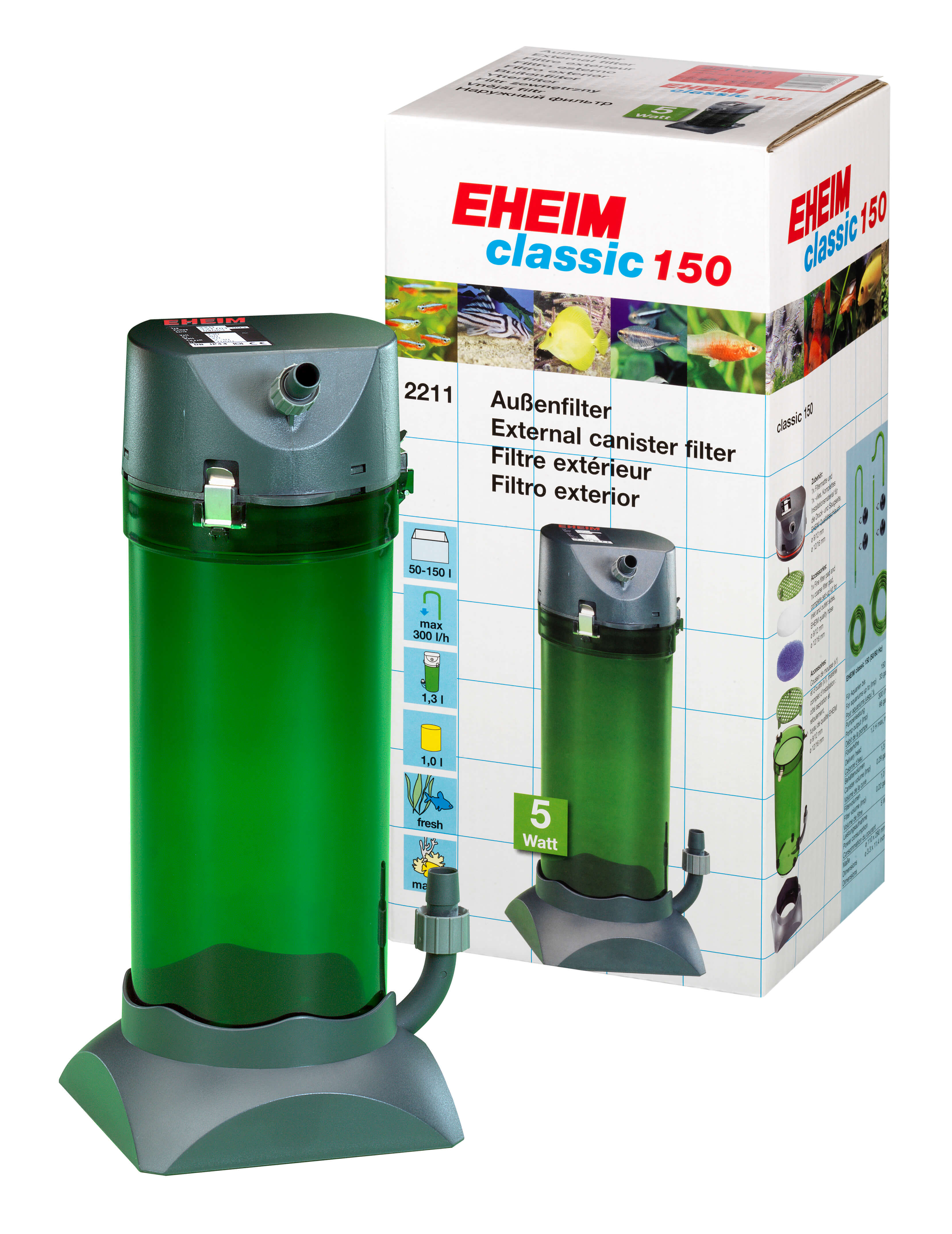 EHEIM Filtre 2211 classic 150 sans média filtrant