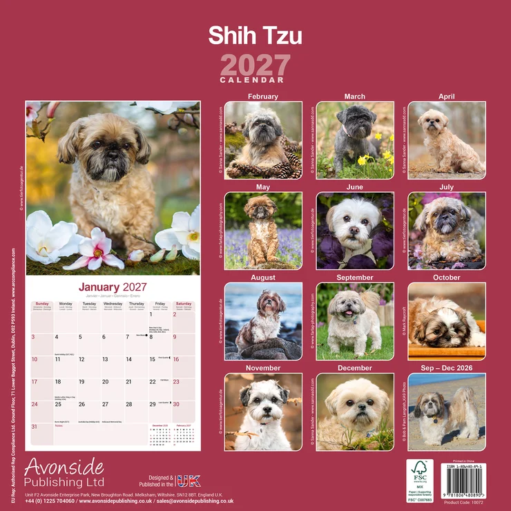 Kalender 2027 Shih Tzu