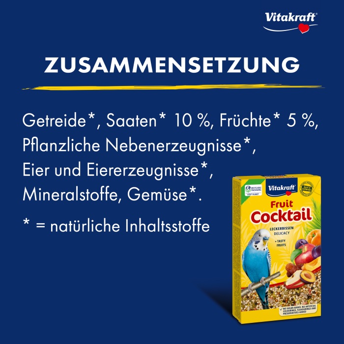 Cocktail de fruits - perruches Cocktail de fruits - perruches