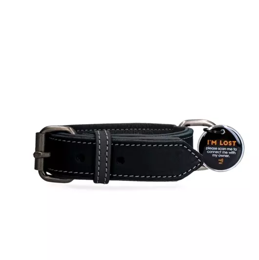 Collier en cuir avec Smart-Tag