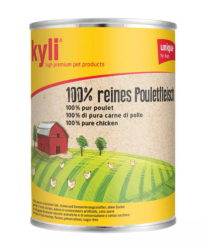 kyli-dose-pouletfleisch-hund Kyli Pure viande en conserve - multipack