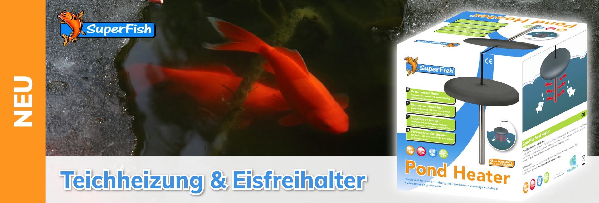 SuperFish Teichheizung & Eisfreihalter
