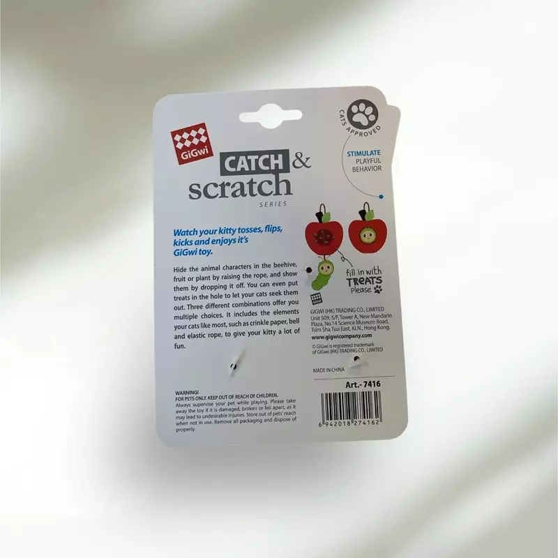 Jouet pour chats Gigwi Catch &amp; Scratch Chenille