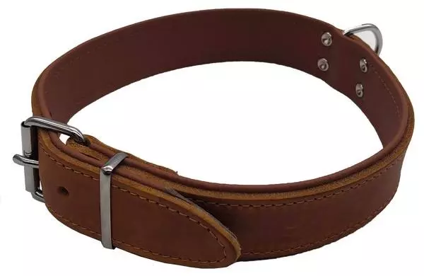 Weichleder Halsband braun