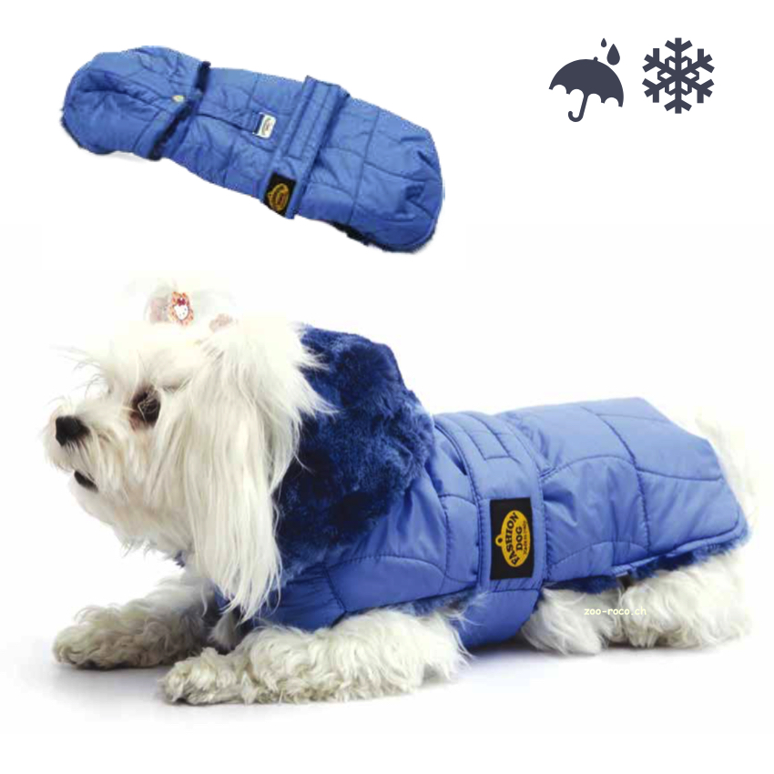 Fashion Dog Winter-Hundematel Bomber blau