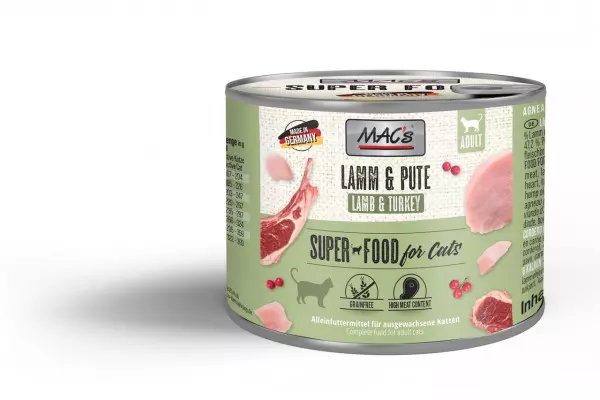 Mac's Cat Menu viande agneau & dinde