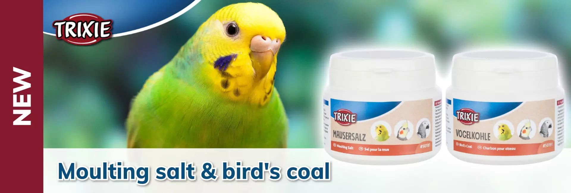 Trixie moulting salt & bird's coal