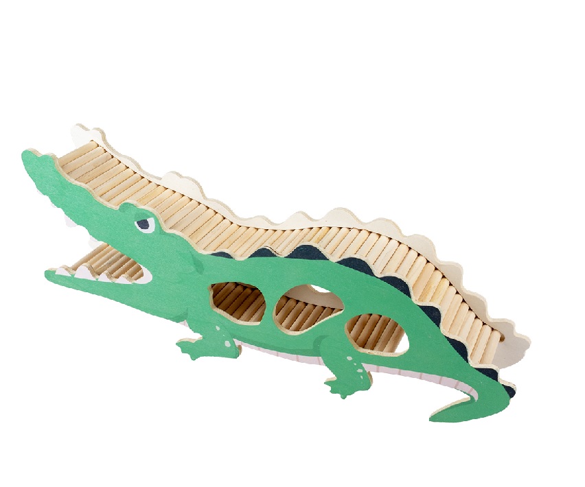 Holz Spielhaus Nagetier Krokodil