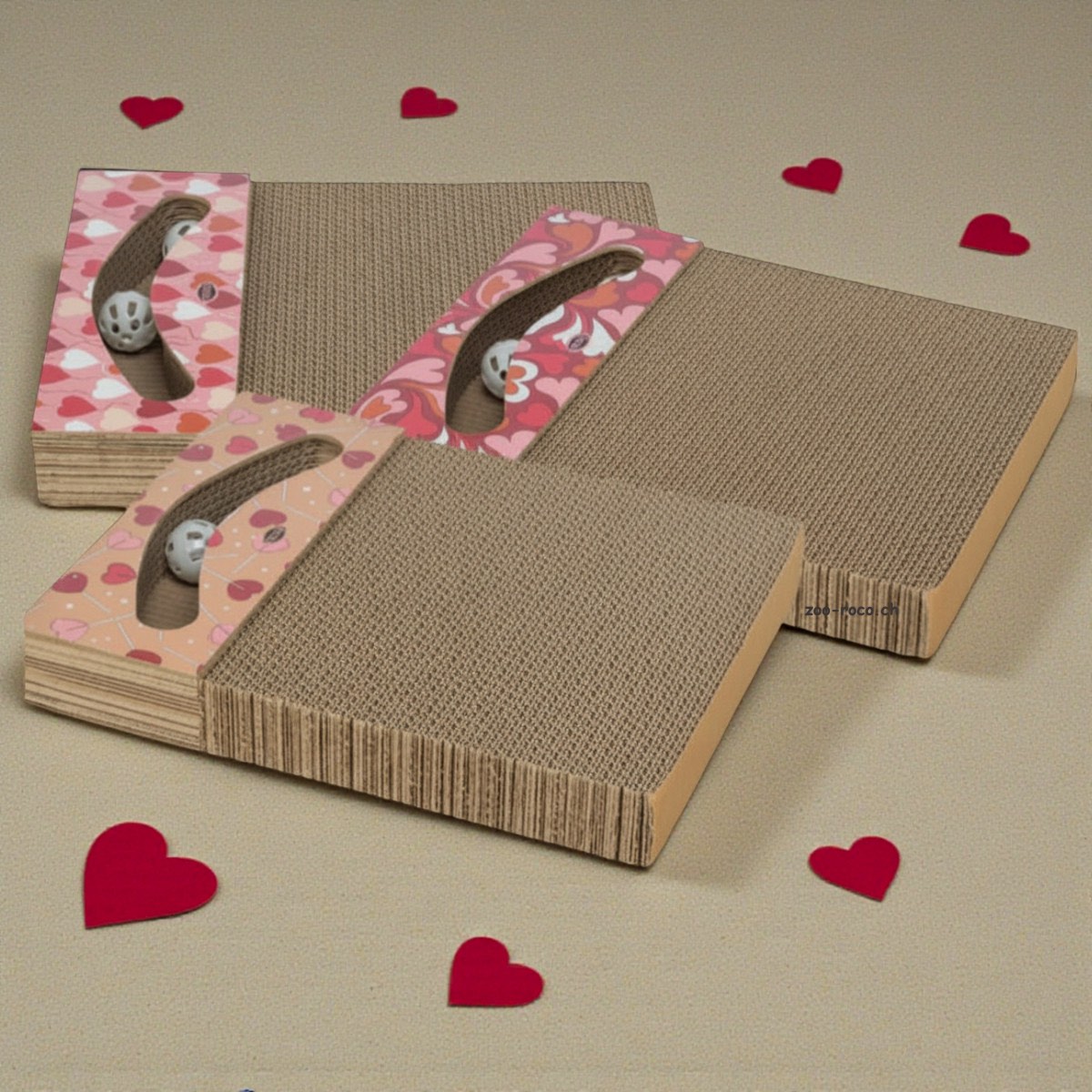 Kratzkarton eckig Valentinstag