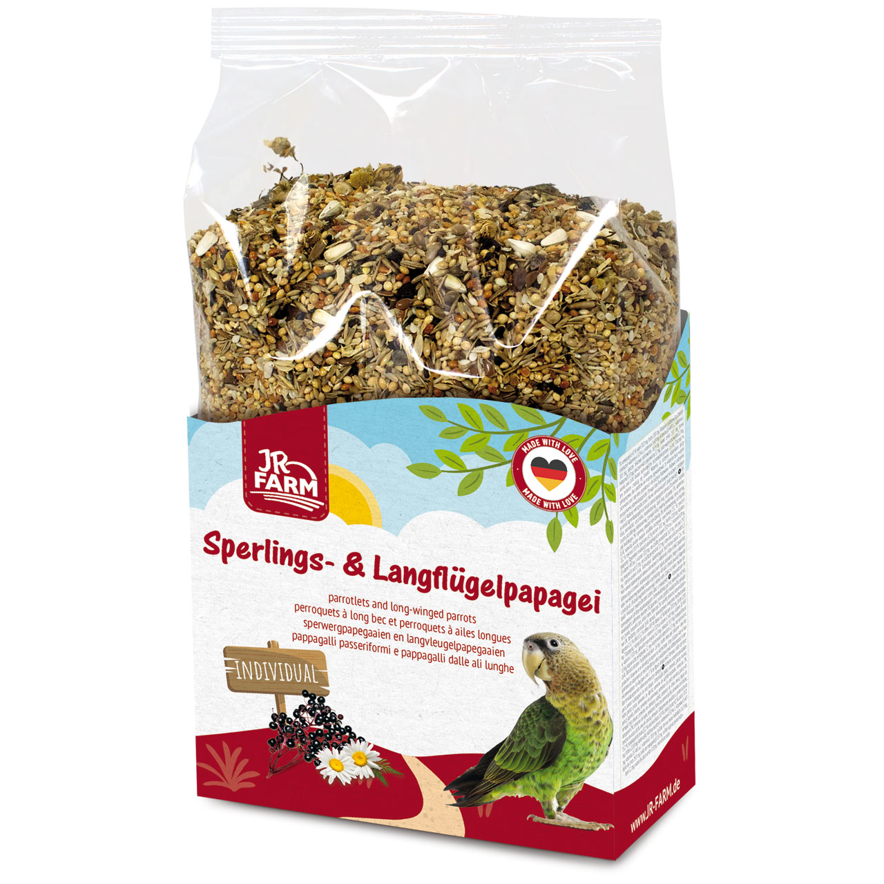 JR Birds Premium - Aliment simple for forpus et poicephalus 1kg