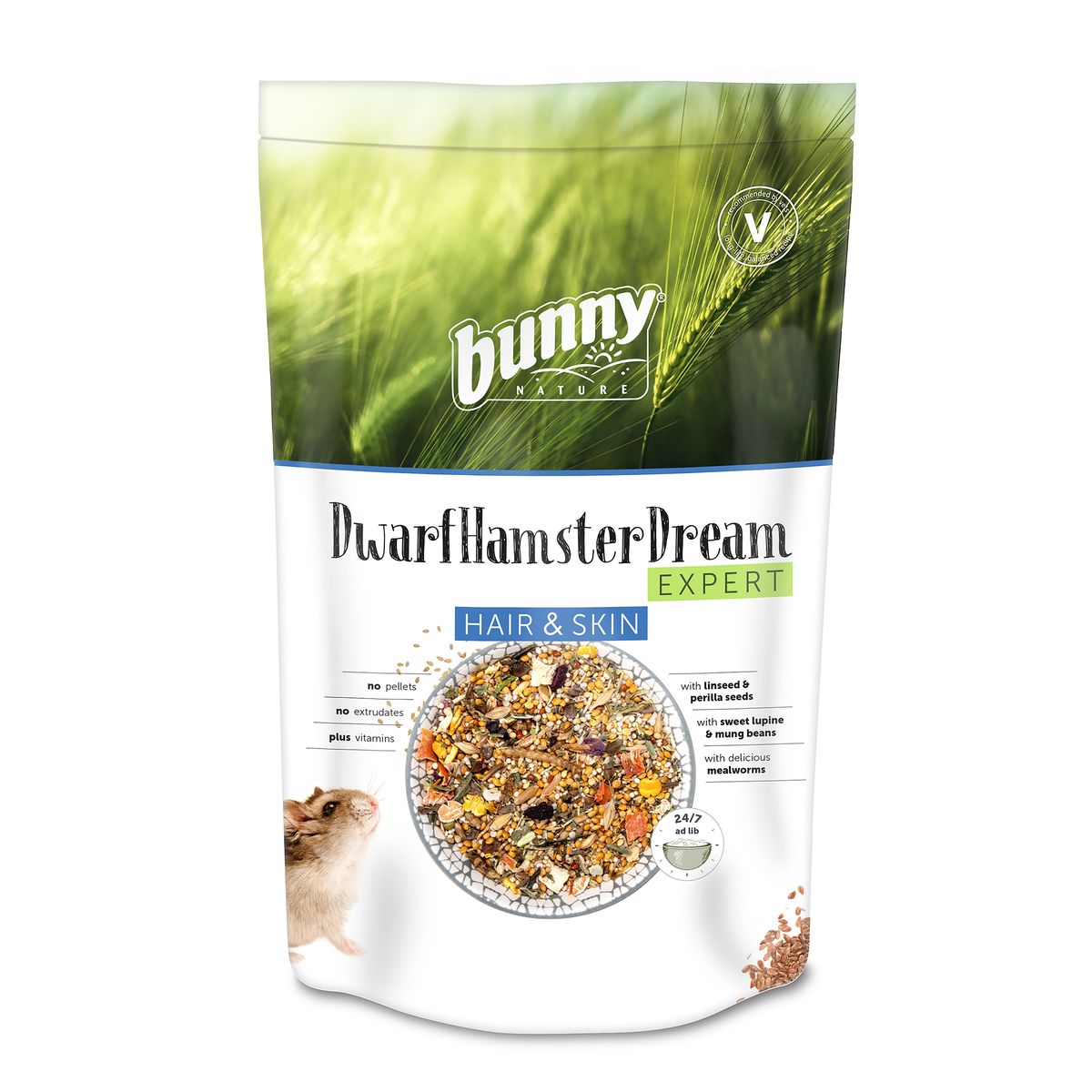 Bunny Dwarf Hamster Rodent Food Dream Hair/Skin 500g