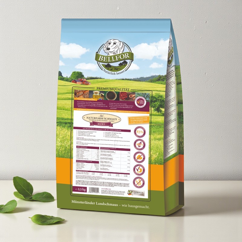 Bellfor Naturfarm-Schmaus Mini - with insects (0.6 cm kibble)