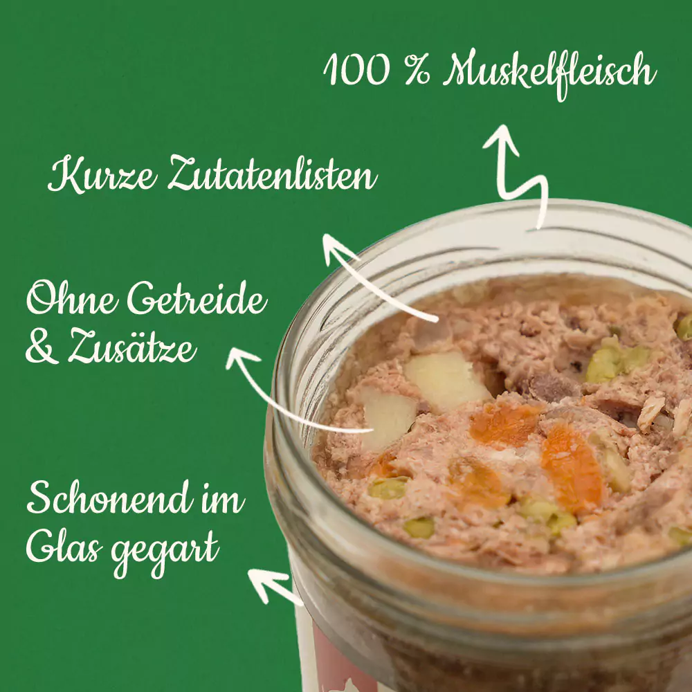 Fleischmenü im Glas - 400g