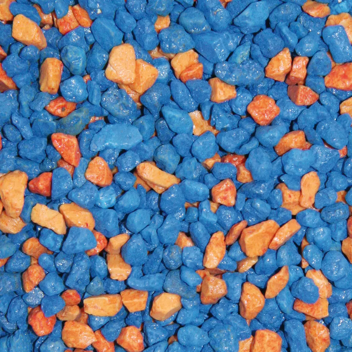 Amazonas Aquarien Kies blau orange
