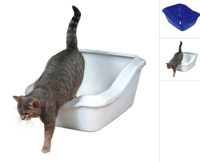 Cat litter tray Cleany Cat with rim