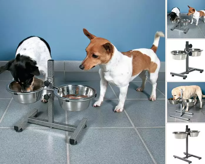 Hundebar mit 2 Edelstahlnäpfen