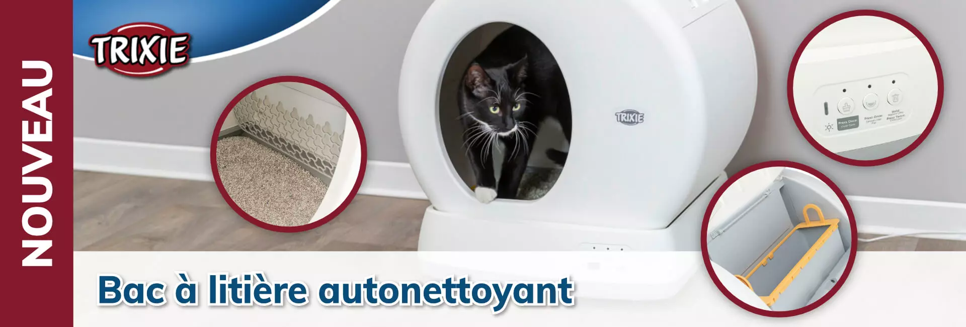 Trixie Bac à litière autonettoyant Trixie Bac à litière autonettoyant