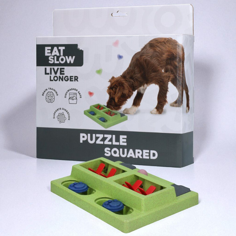 Eat Slow Live Longer Puzzle Squared Hundespiel