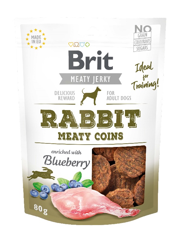 Brit Meaty Jerky Snack - Meaty Coins - Rabbit
