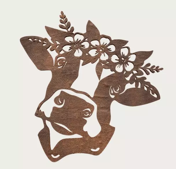 Animal silhouette alpine cow