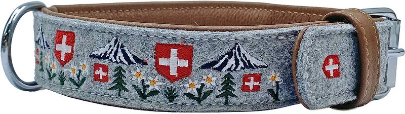 Lederhalsband "Swiss Alps"
