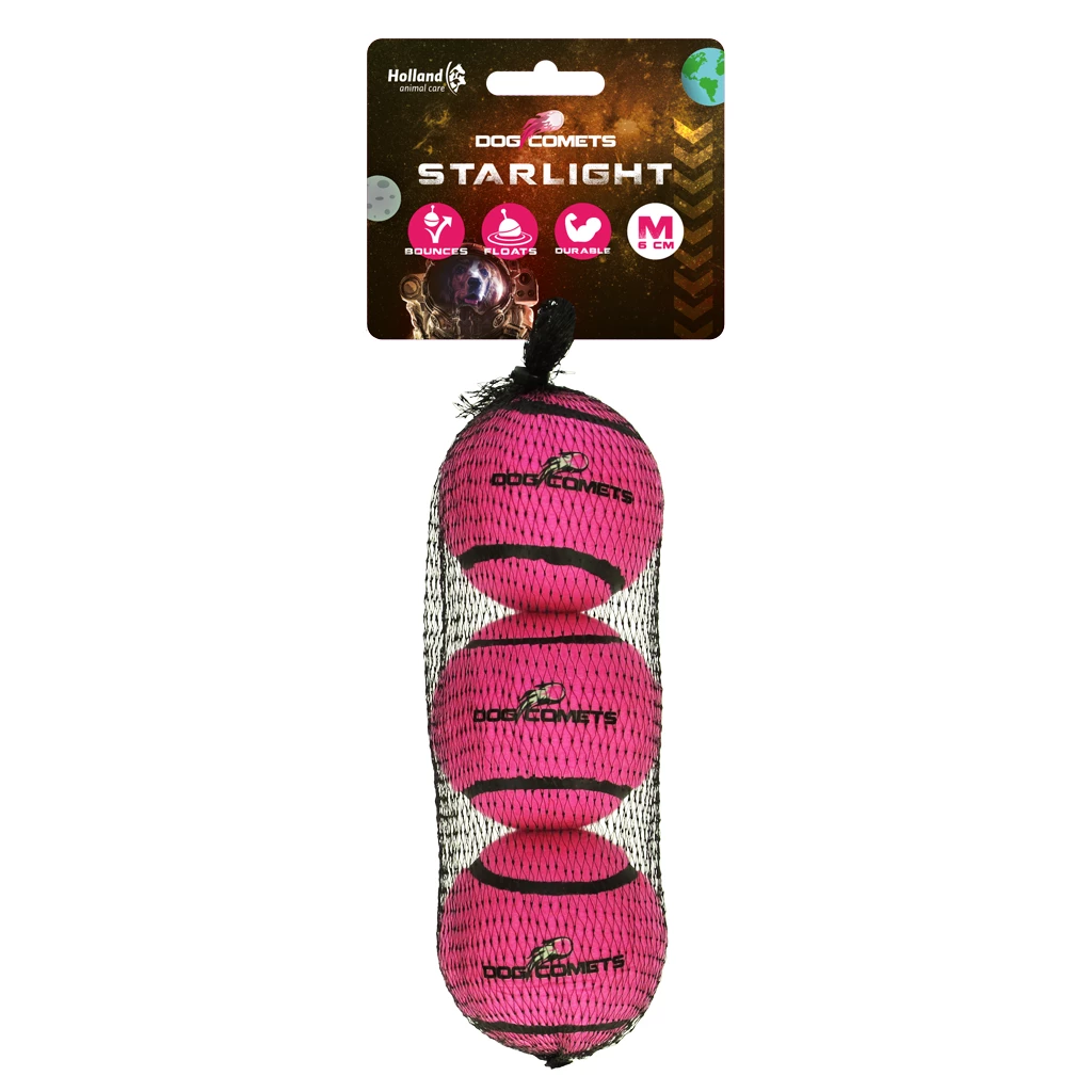 Dog Comets Starlight Tennis Balls Set of 3