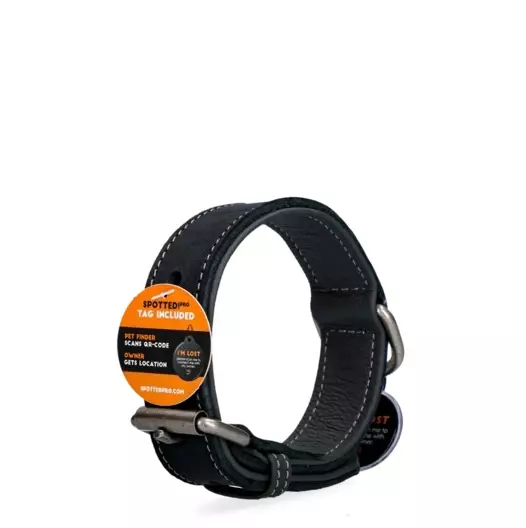 Collier en cuir avec Smart-Tag