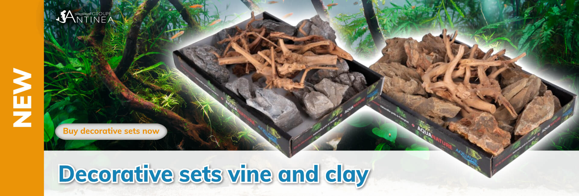 Group Antinea Decorative sets vine and clay