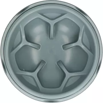 Ciotola per cibo Eat Slow grigia e rotonda con motivo floreale per rallentare l'assunzione di cibo per cani e gatti da Holland.