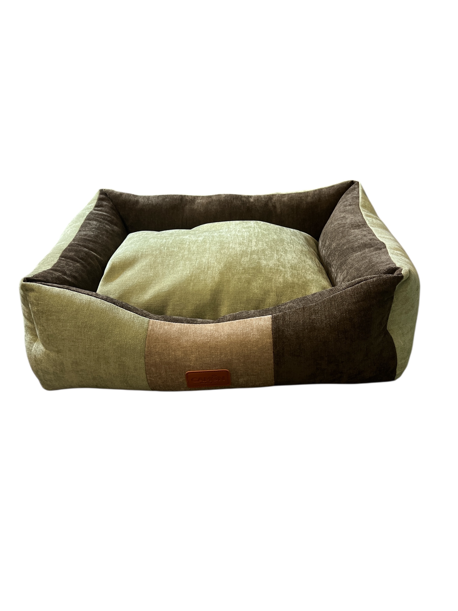 Dog bed green/brown