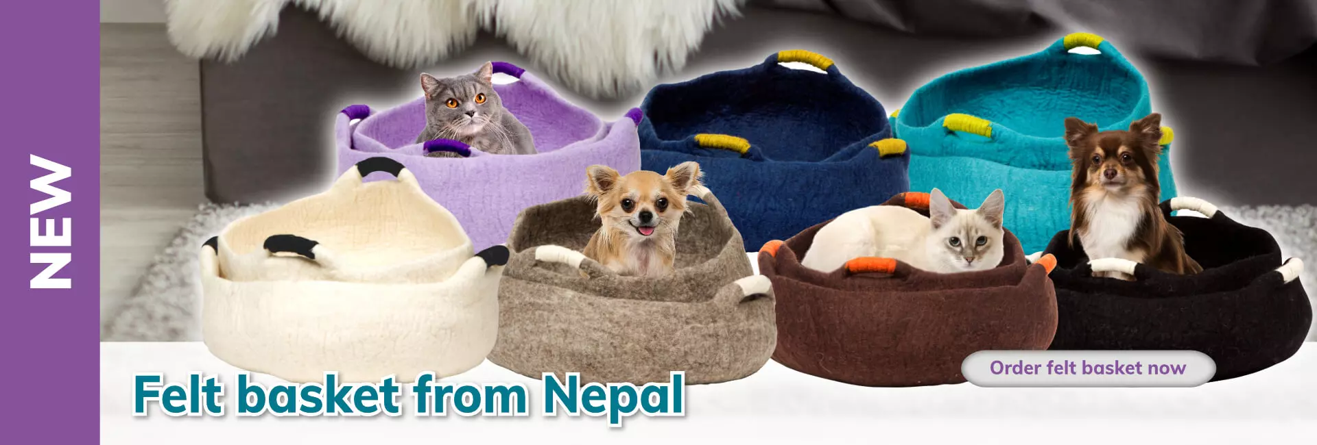 DDKC Felt basket from Nepal