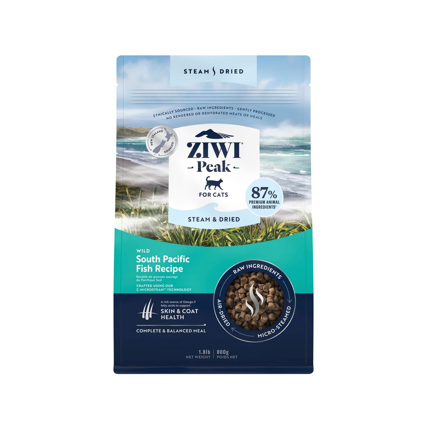 ZIWI - Trockenfutter - Steam & Dried - Süsspazifik Fisch