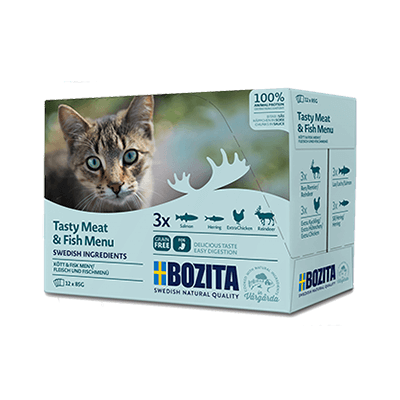 Bozita Cat Beutel Multibox Fisch und Fleisch 12x85g