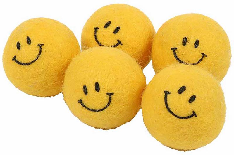 Boules de feutre smiley Boules de feutre smiley