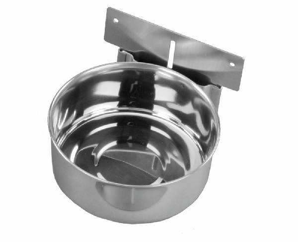 Stainless steel bowl with fastening