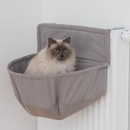 Hängematte für Heizkörper Möbelstoff grau/taupe