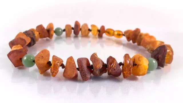 Bersteinkette mit Aventurin - Hundehalsband