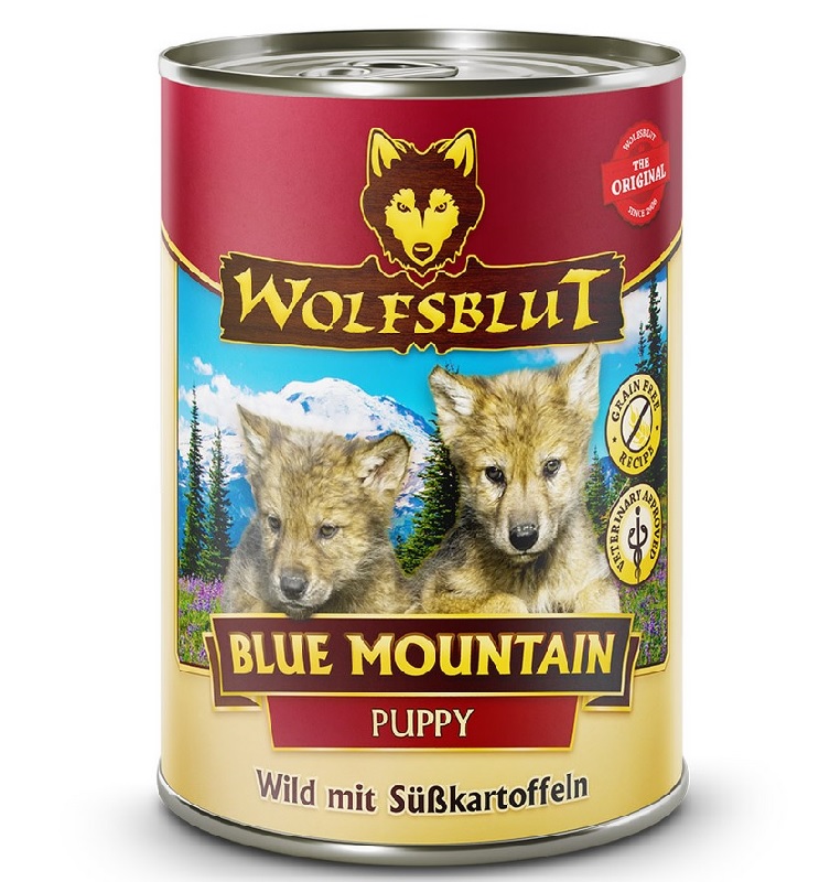 Wolfsblut wet food Blue Montain PUPPY tin 395g