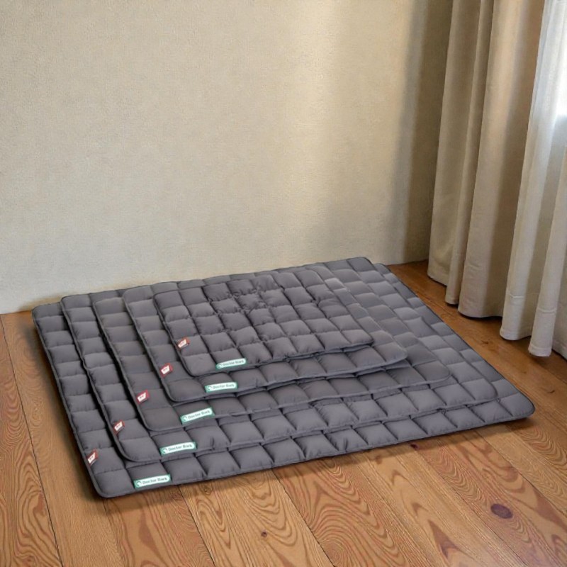 Doctor Bark - quilted dog blanket gray