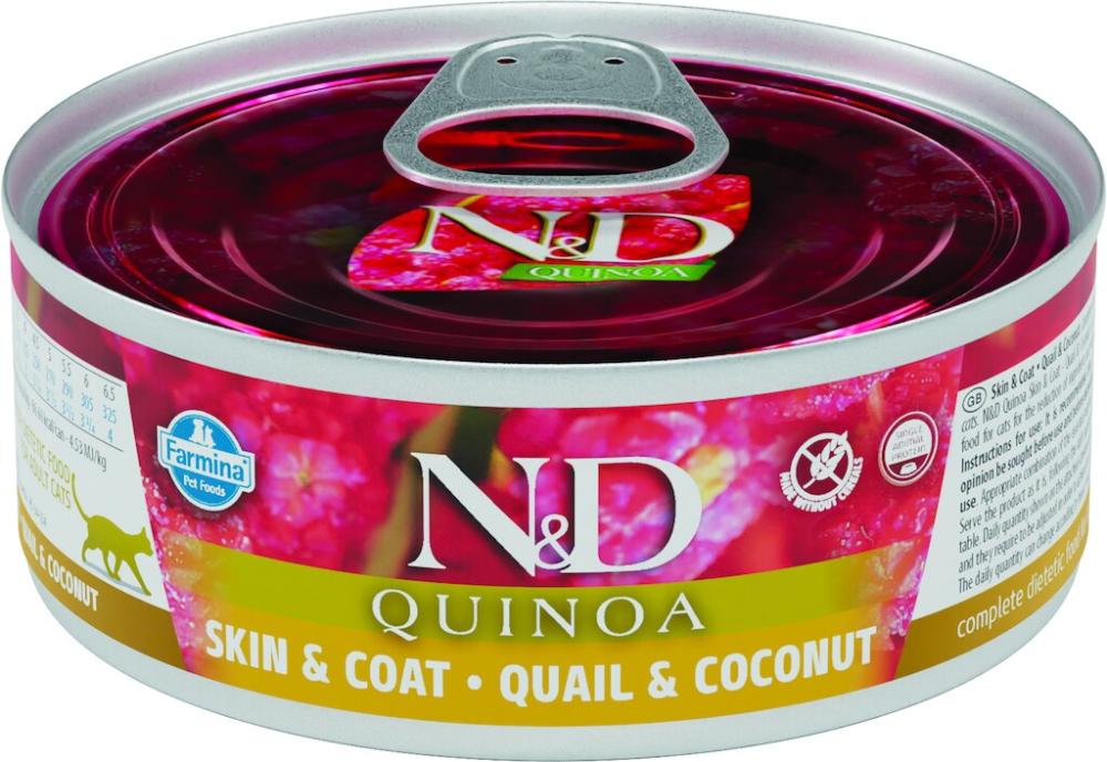 Farmina N&D Quinoa - Skin&Coat Wachtel, Kokosnuss 80g