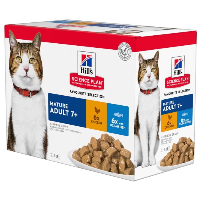 Hill's Multipack Nassfutter für Katzen Fisch und Huhn